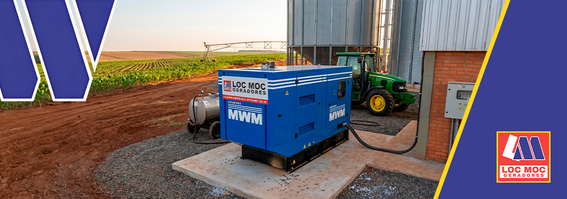A venda de geradores para agronegócio garante segurança energética, continuidade operacional e mais produtividade para fazendas, irrigação e produção agrícola contínua.